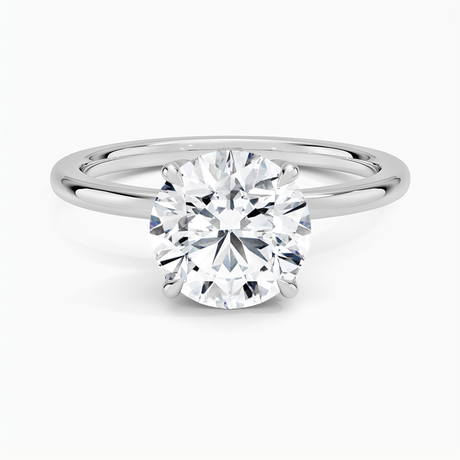 Platinum Petal 1.5mm Diamond Ring