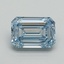1.55 Ct. Fancy Intense Blue Emerald Lab Grown Diamond