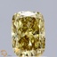 0.93 Ct. Fancy Intense  Yellow Cushion Lab Grown Diamond