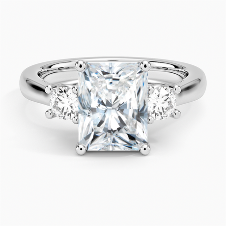 Three Stone Trellis Engagement Ring Setting