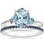 Platinum Camellia Indigo Milgrain Ring with Luxe Ballad Sapphire Ring