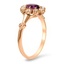 The Emalia Ring, smalltop view on a hand