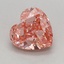 1.05 Ct. Fancy Vivid Pink Heart Lab Grown Diamond