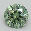 3.13 Ct. Fancy Vivid Green Round Lab Grown Diamond