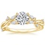 18K Yellow Gold Azalea Twist Diamond Ring, smalltop view