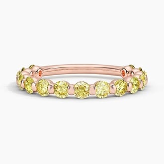 Yellow Lab Diamond Ring (1 ct. tw.) in 14K Rose Gold