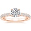 14K Rose Gold Olympia Three-Quarter Coverage Diamond Ring, smalltop view