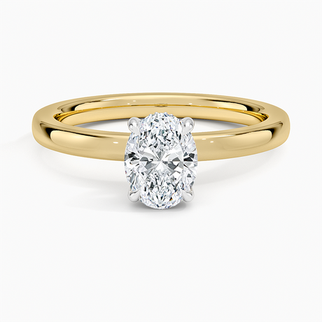 Platinum Mixed Metal Audrey 2mm Diamond Ring