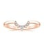 14K Rose Gold Lunette Diamond Ring (1/10 ct. tw.), smalltop view