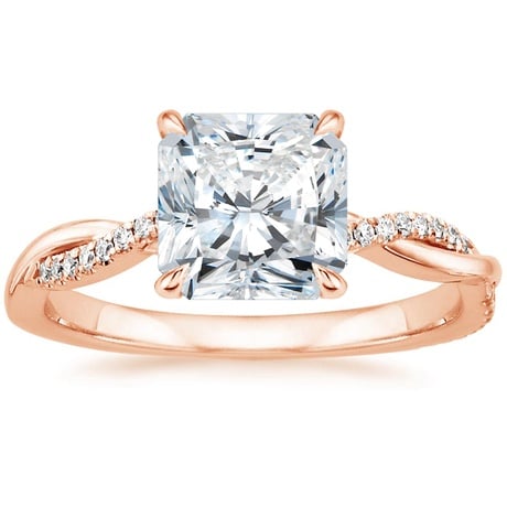 14K Rose Gold Petite Twisted Vine Diamond Bridal Set (1/4 ct. tw.)