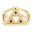 Custom Triangle Gemstone Ring