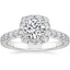 18K White Gold Estelle Halo Diamond Ring (3/4 ct. tw.), smalltop view