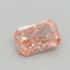 0.52 Ct. Fancy Vivid Pink Radiant Lab Grown Diamond
