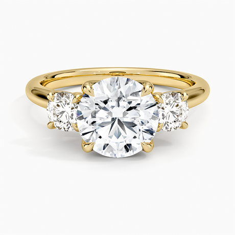 18K Yellow Gold Elodie Perfect Fit Three Stone Diamond Ring (1/2 ct. tw.)