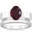 18K White Gold Parker Ring with 2.5mm Comfort Fit Wedding Ring