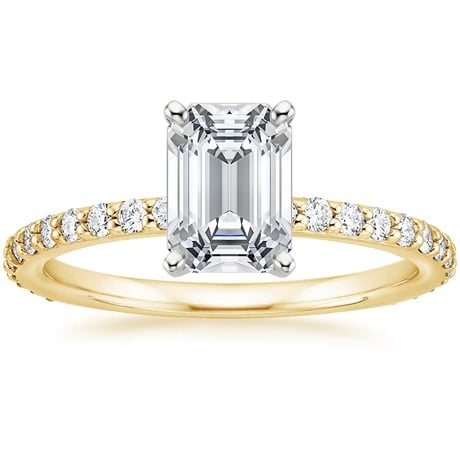 18K Yellow Gold Luxe Petite Shared Prong Diamond Bridal Set (3/4 ct. tw.)