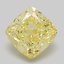 2.07 Ct. Fancy Intense Yellow Cushion Lab Grown Diamond