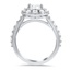 Raised Halo Diamond Ring, smallside view