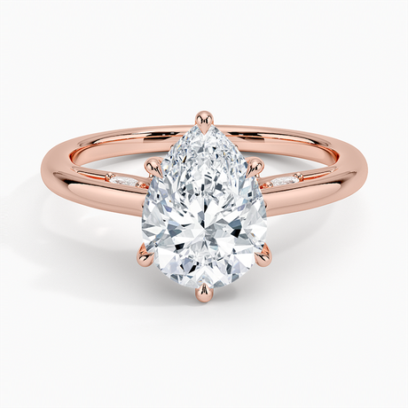14K Rose Gold Secret Garden Adorned Gallery Solitaire Ring (1/3 ct. tw.)