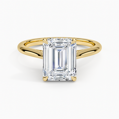Diamond Bridge Solitaire Engagement Ring