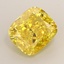 3.36 Ct. Fancy Vivid Yellow Cushion Lab Grown Diamond