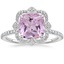 Platinum Reina Halo Diamond Ring, smalltop view
