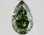 1.54 Ct. Fancy Vivid Green Green Pear Lab Grown Diamond