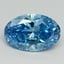 3.21 Ct. Fancy Vivid Blue Oval Lab Grown Diamond