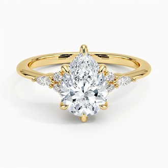 Nadia with 1.5ct Pear Certified Lab Diamond in 18K Yellow Gold