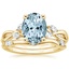 18KY Aquamarine Willow Bridal Set (1/4 ct. tw.), smalltop view