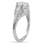The Emily Ring, smalltop view on a hand