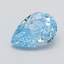 0.70 Ct. Fancy Vivid  Blue Pear Lab Grown Diamond
