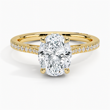 18K Yellow Gold Simply Tacori Cathedral Diamond Ring (1/4 ct. tw.)