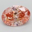 2.40 Ct. Fancy Vivid Pink Oval Lab Grown Diamond