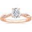 14K Rose Gold Petite Twisted Vine Diamond Ring (1/8 ct. tw.), smalltop view