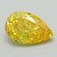 1.60 Ct. Fancy Vivid Yellow Pear Lab Grown Diamond