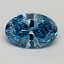 0.60 Ct. Fancy Vivid Blue Oval Lab Grown Diamond