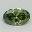 1.07 Ct. Fancy Vivid Green Oval Lab Grown Diamond
