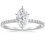 18K White Gold Ballad Three-Quarter Coverage Diamond Ring (1/4 ct. tw.), smalltop view