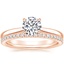 14K Rose Gold Dawn Diamond Ring with Luxe Ballad Diamond Ring (1/4 ct. tw.)