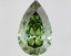 9.01 Ct. Fancy Vivid Green Pear Lab Grown Diamond