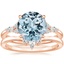 14KR Aquamarine Nadia Diamond Bridal Set, smalltop view