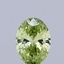 0.33 Ct. Fancy Vivid Green Oval Lab Grown Diamond