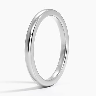 Fairmined Comfort Fit 2mm Wedding Ring in 18K White Gold