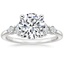 18K White Gold Miroir Diamond Ring, smalltop view