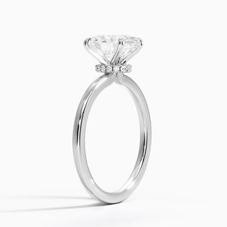 Secret Halo Ring with 2ct Oval Lab Diamond Center Stone Included