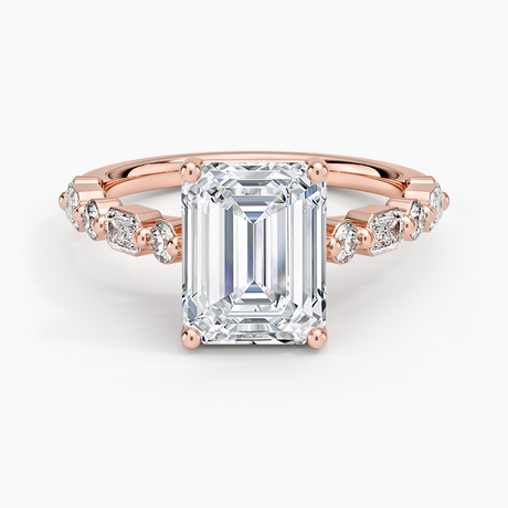 14K Rose Gold Kensington Half Coverage Diamond Ring