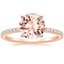 14K Rose Gold Ballad Three-Quarter Coverage Diamond Ring (1/4 ct. tw.), smalltop view
