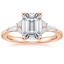 14K Rose Gold Yvonne Diamond Ring, smalltop view