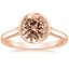 14K Rose Gold Luna 2mm Bezel Ring, smalltop view